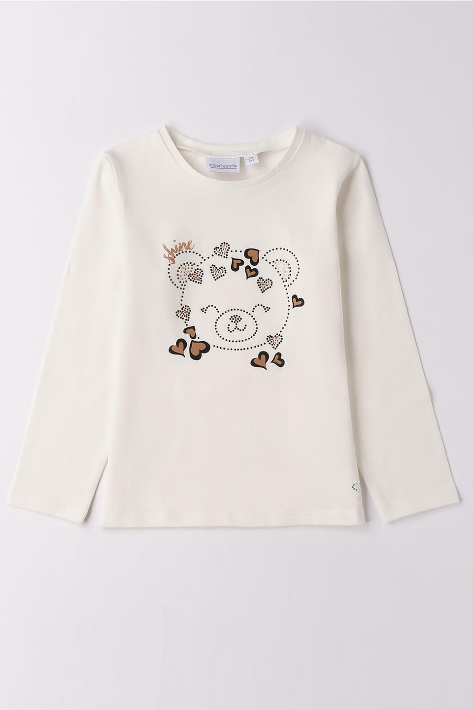 Джемпер Sarabanda дев. с мишкой кремовый