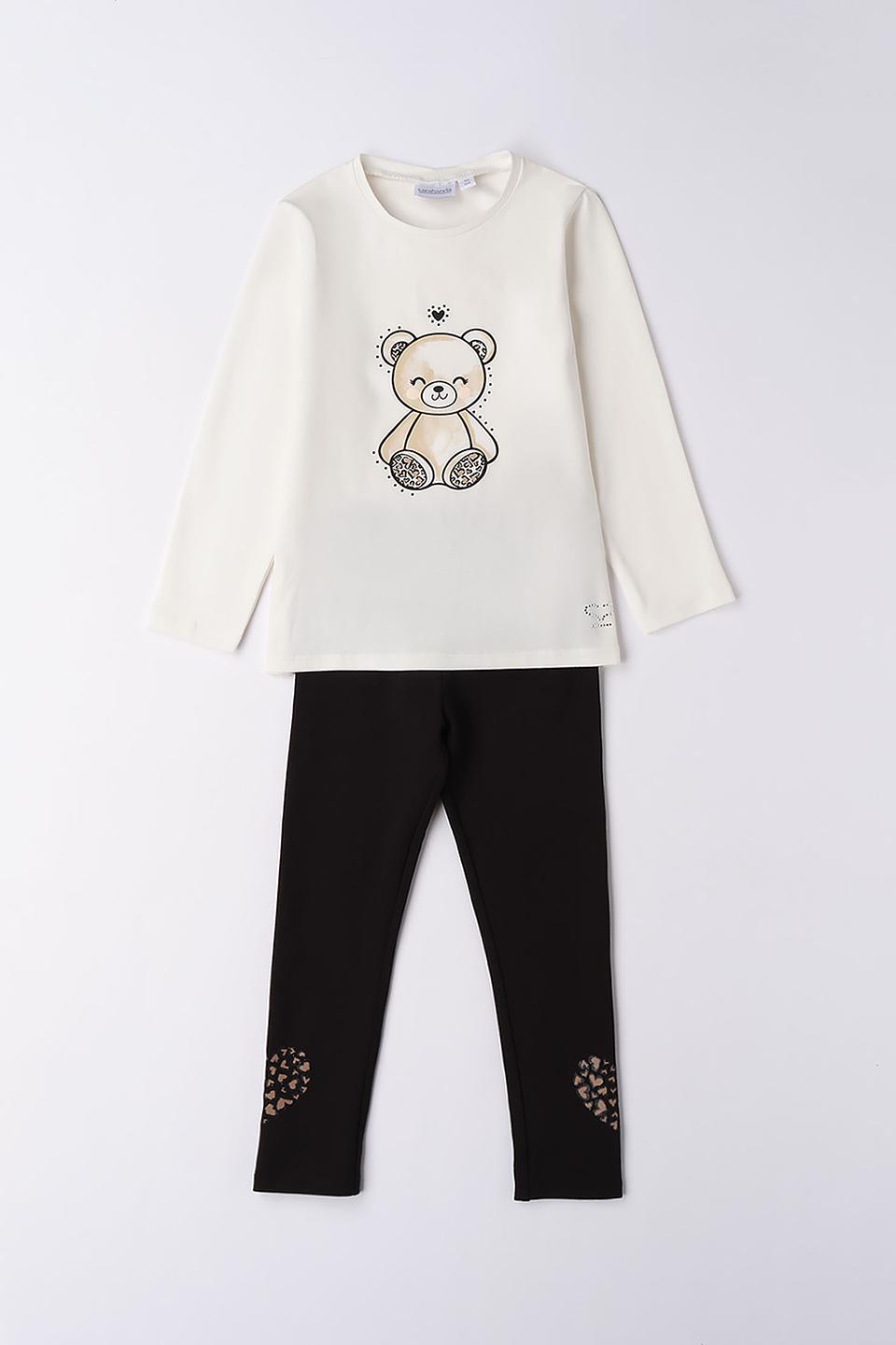 Джемпер Sarabanda дев. с медведем кремовый