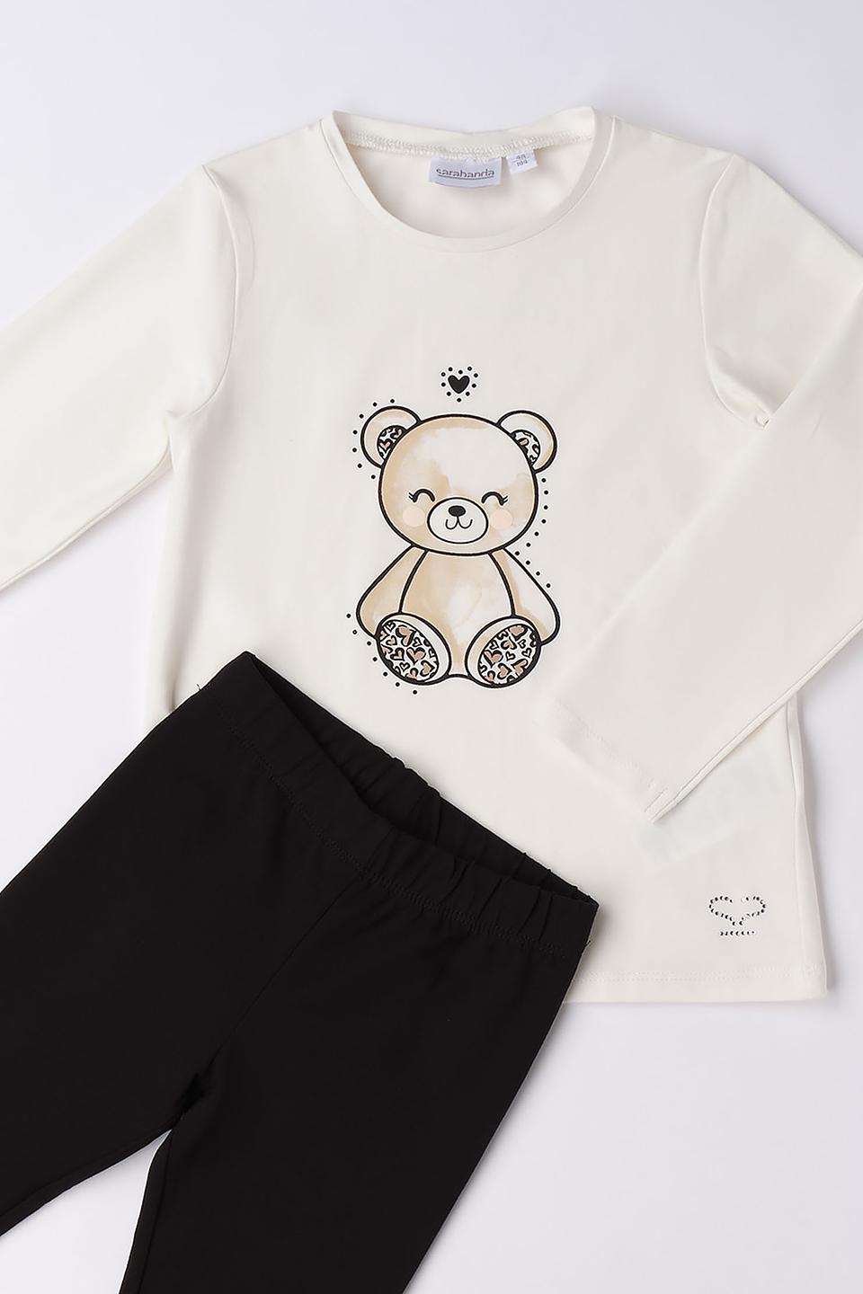 Джемпер Sarabanda дев. с медведем кремовый