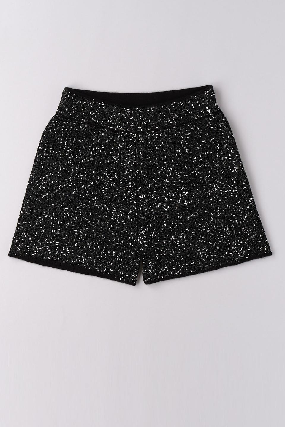 Шорты Sarabanda дев. с пайетками чёрные