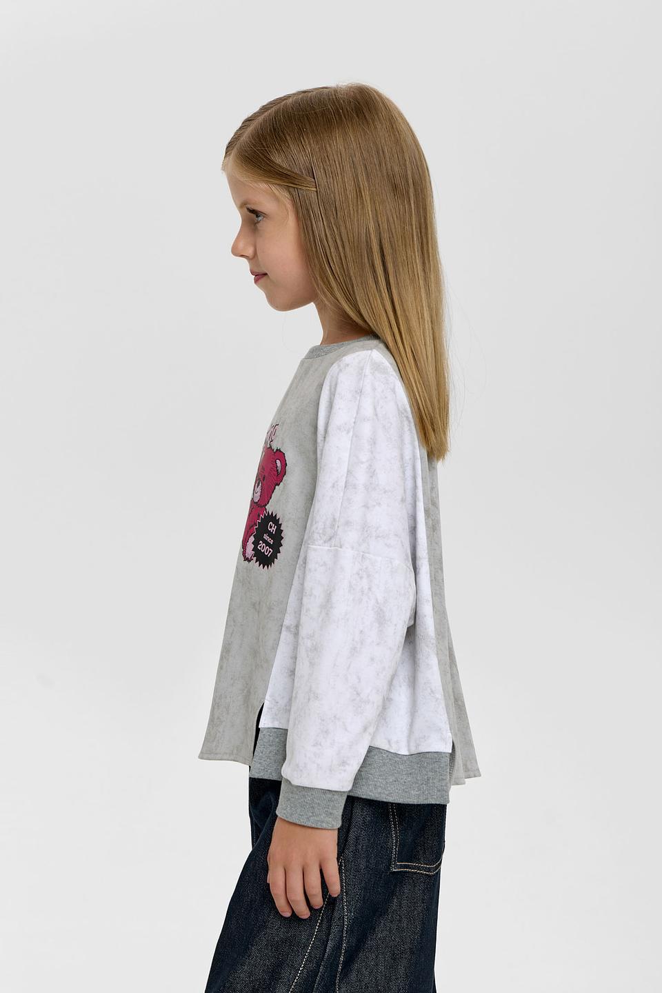 Джемпер Choupette с мишкой серый