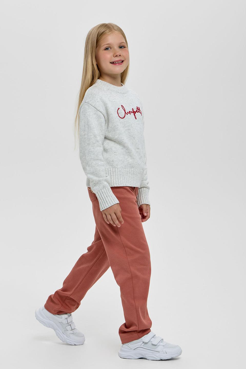 Джемпер Choupette детский, серый, с вышивкой