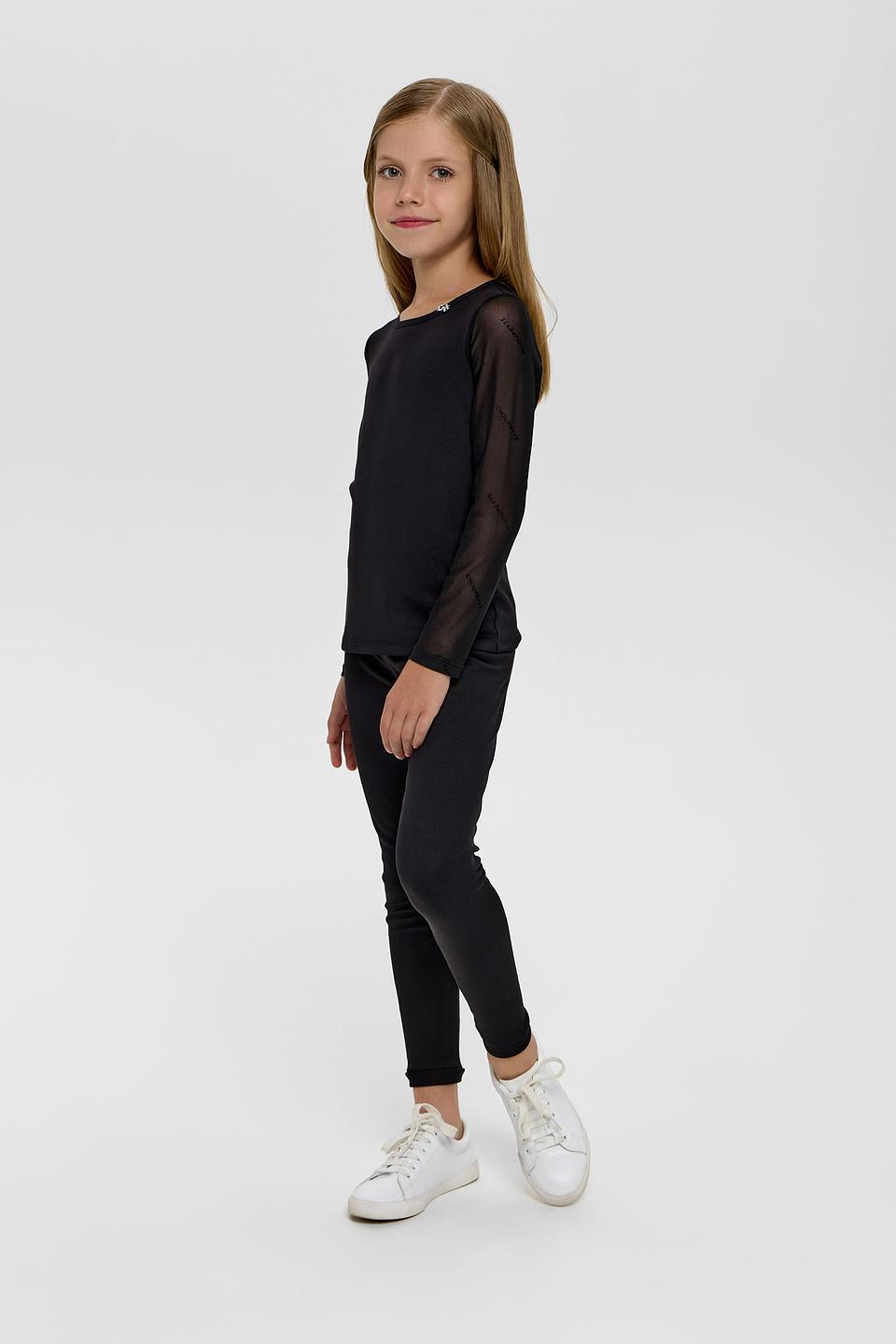 Джемпер Choupette дев. черный с сеткой