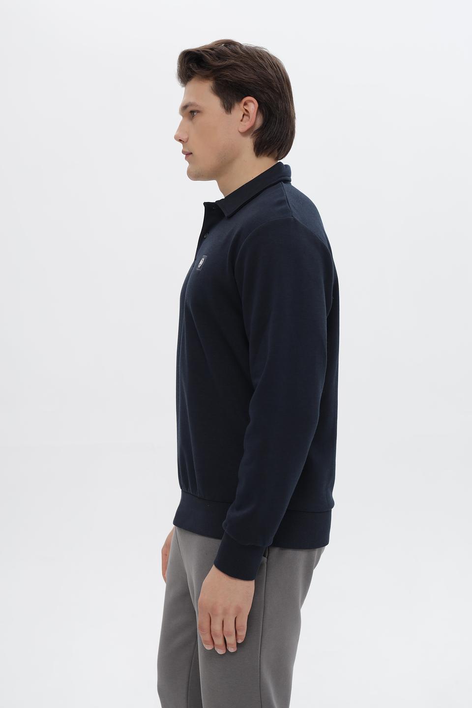 Джемпер Lerros с воротником-поло тёмно-синий