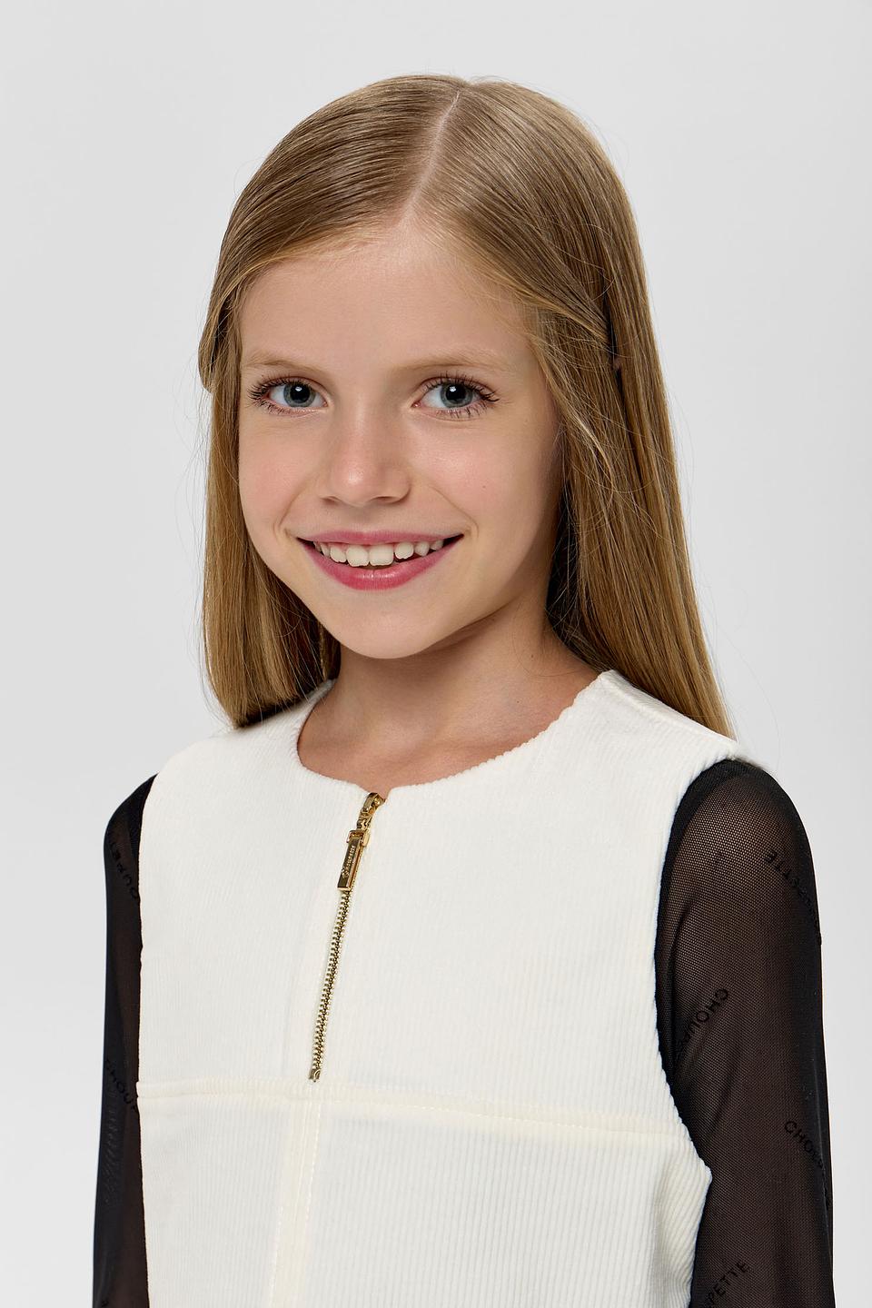 Платье Choupette дев. с вышивкой экрю