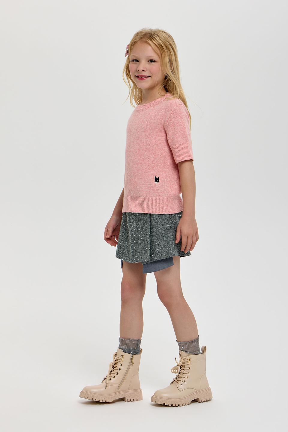 Детская блуза Choupette розовая с принтом