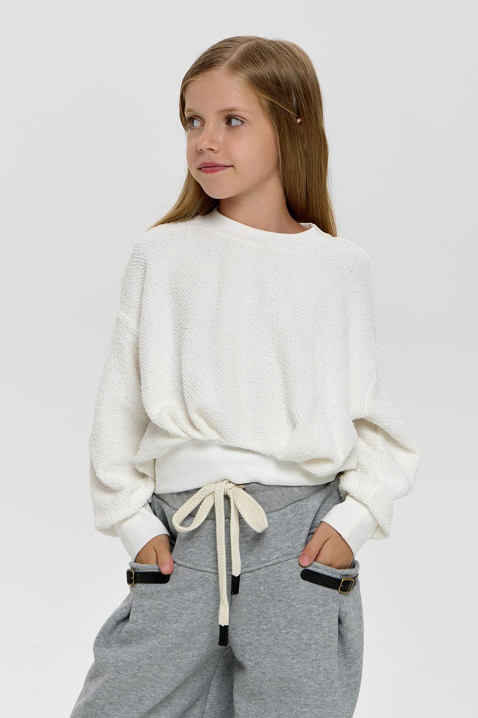 Джемпер Choupette дев. фактурный белый