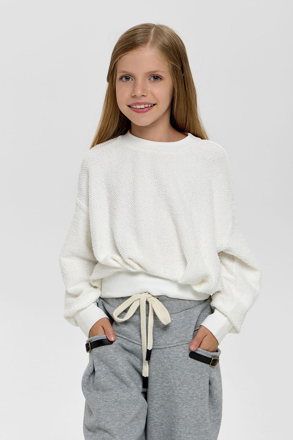 Джемпер Choupette дев. фактурный белый