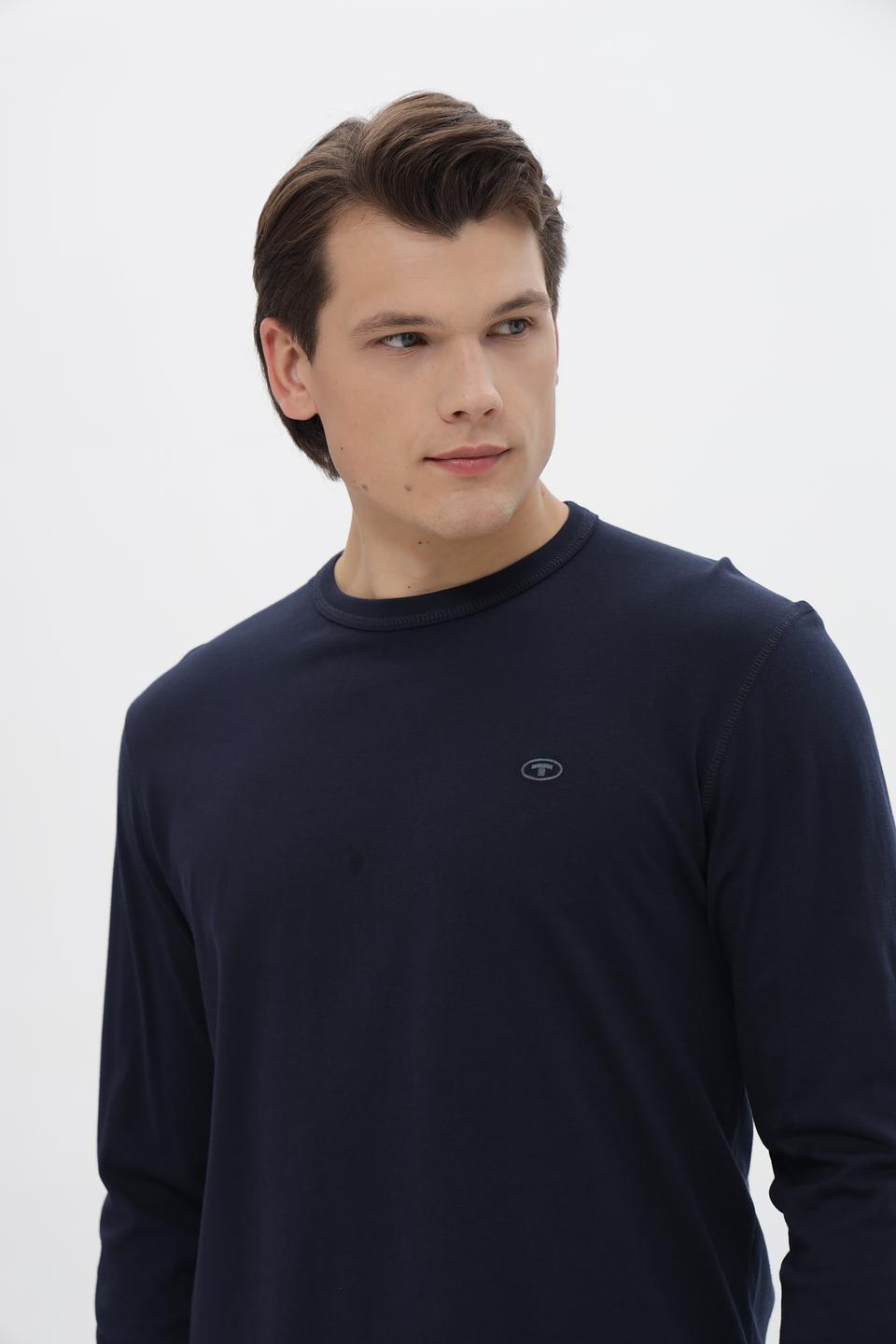 Лонгслив Tom Tailor темно-синий