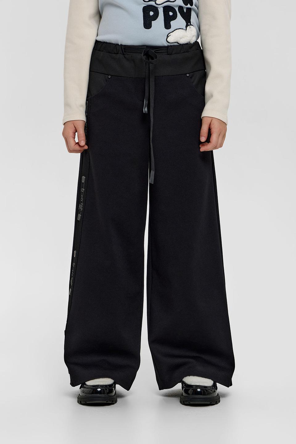 Брюки Choupette дев. широкие черные