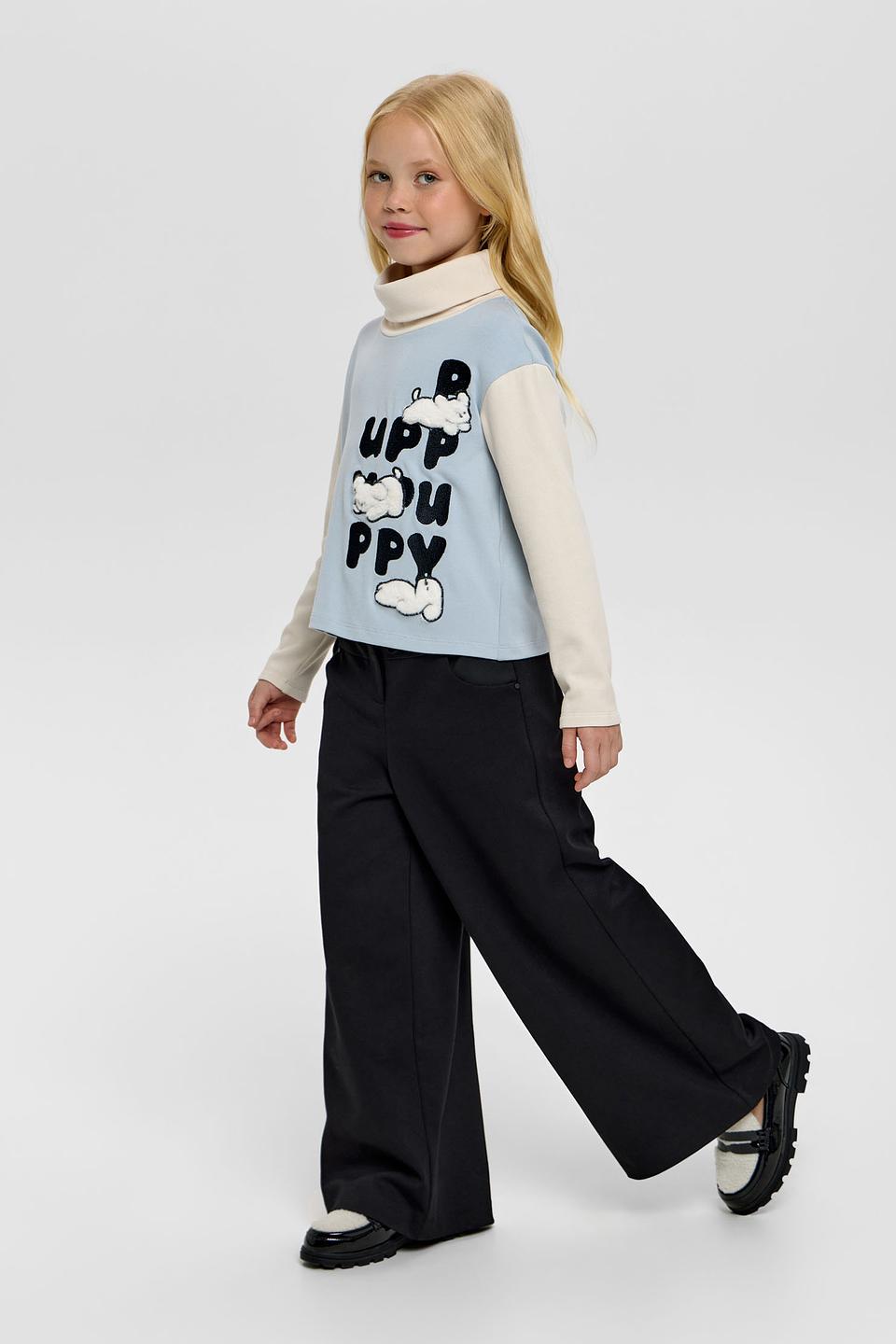 Брюки Choupette дев. широкие черные