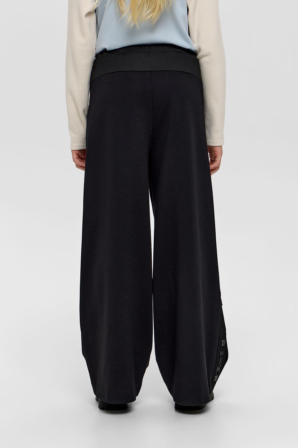 Брюки Choupette дев. широкие черные