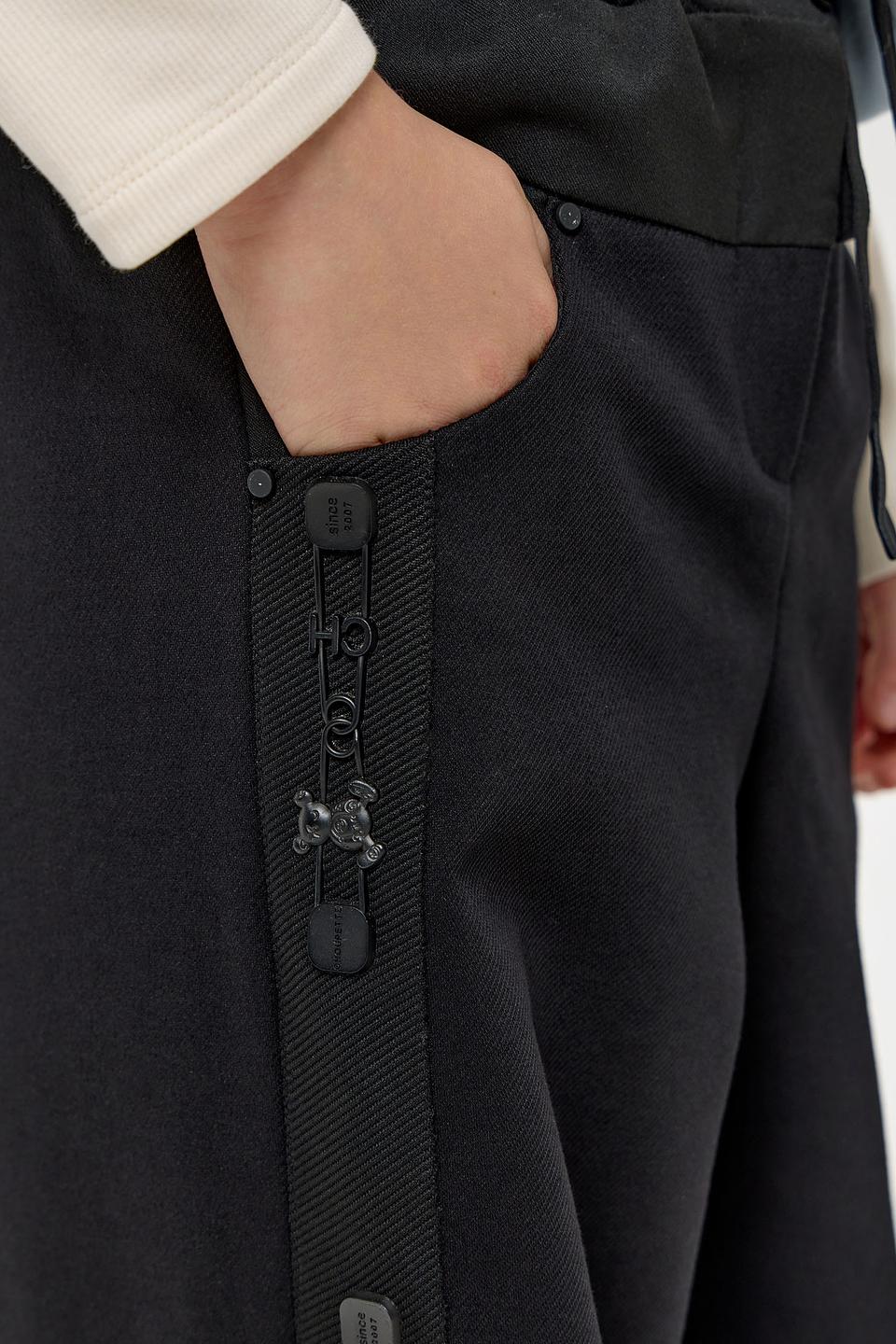 Брюки Choupette дев. широкие черные