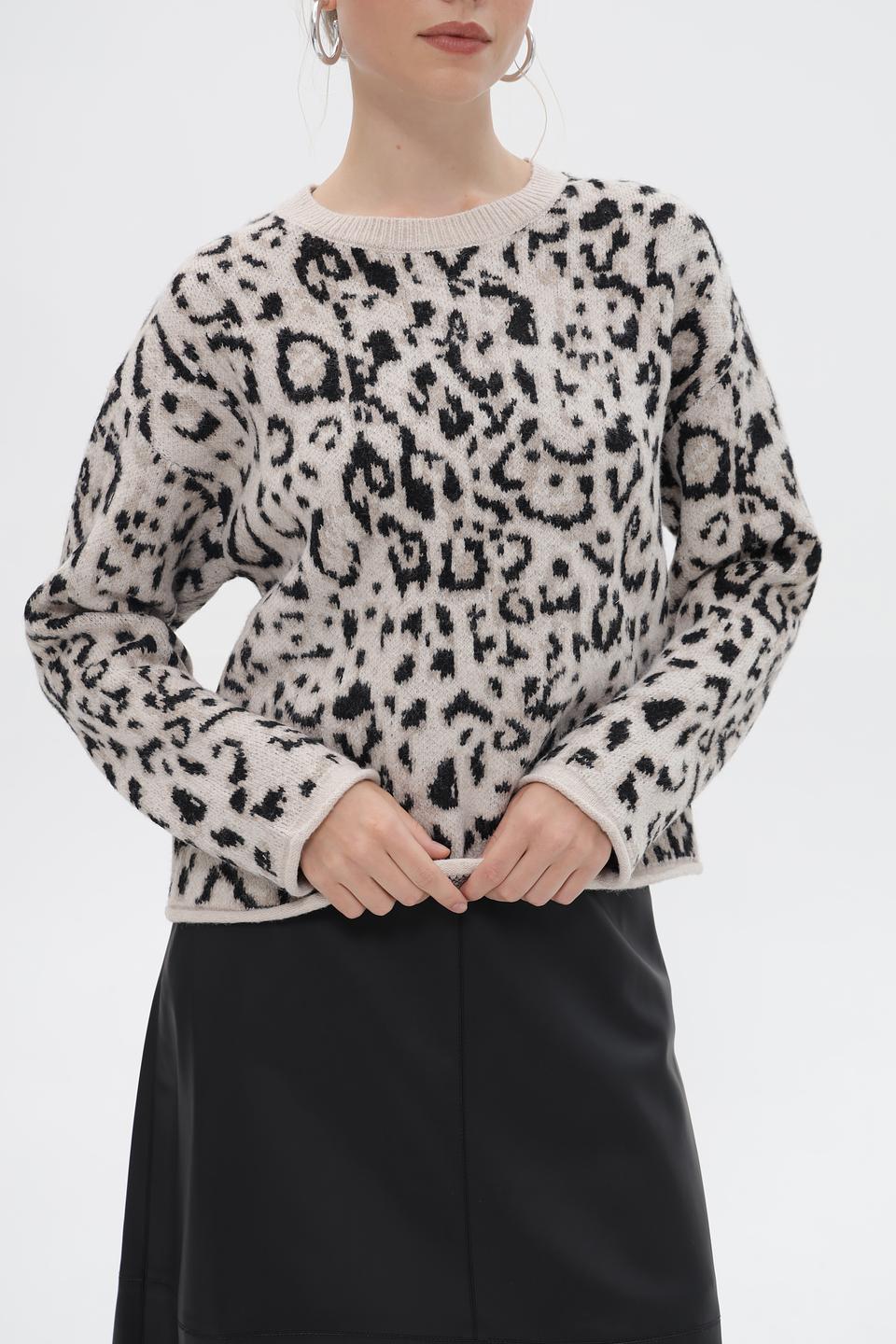 Пуловер Broadway с леопардовым принтом