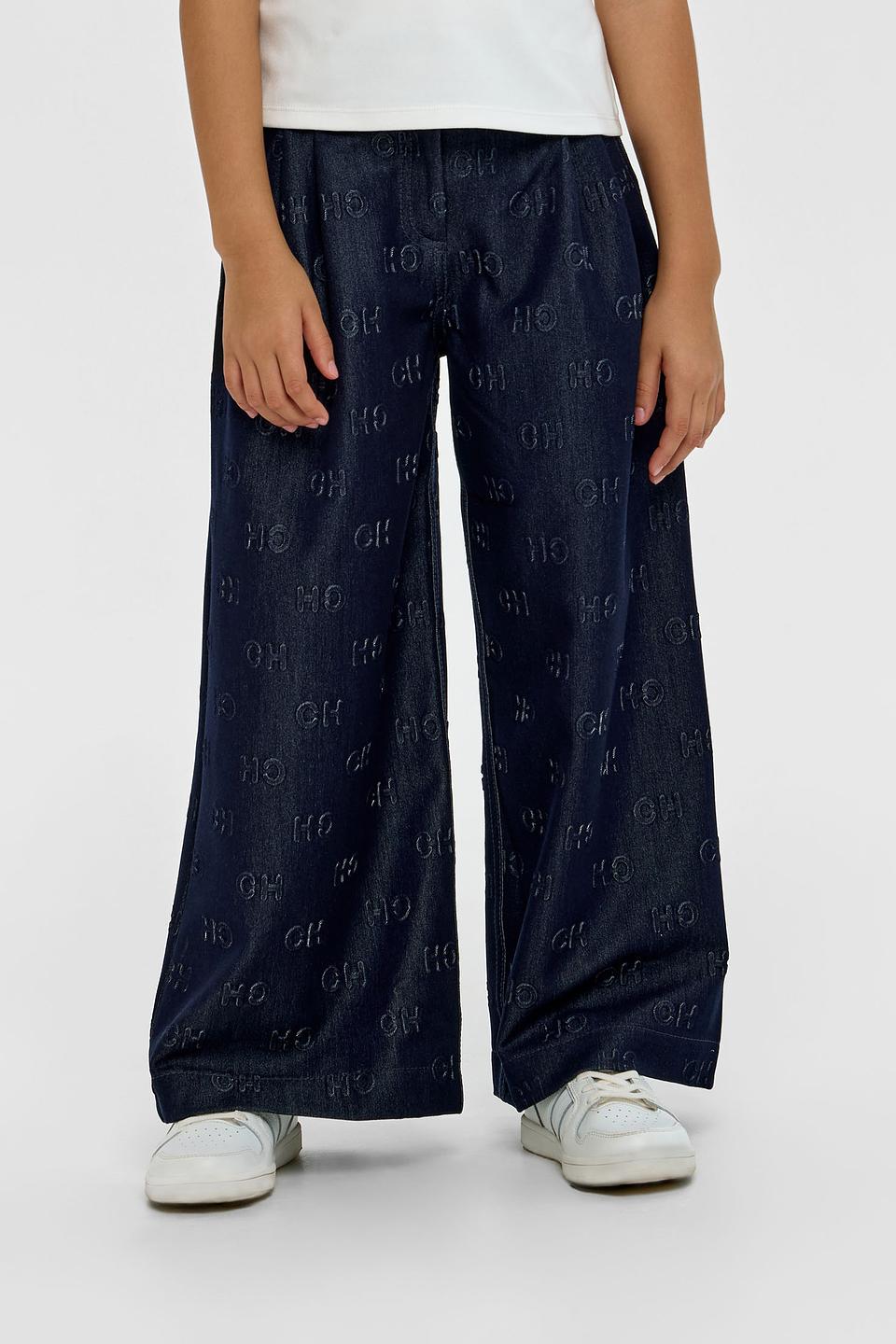 Брюки Choupette дев. с логотипом синие