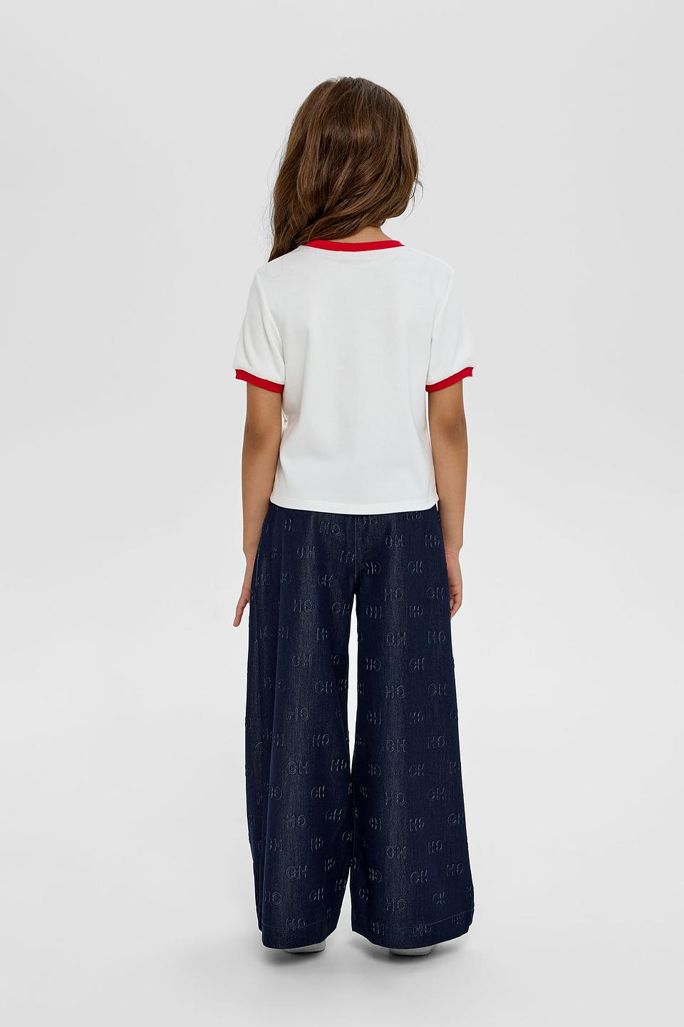 Брюки Choupette дев. с логотипом синие