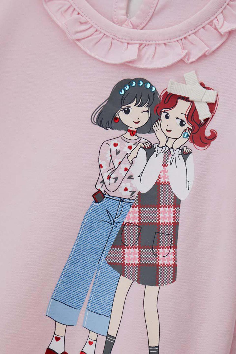 Футболка Original Marines дев. с рюшами розовая