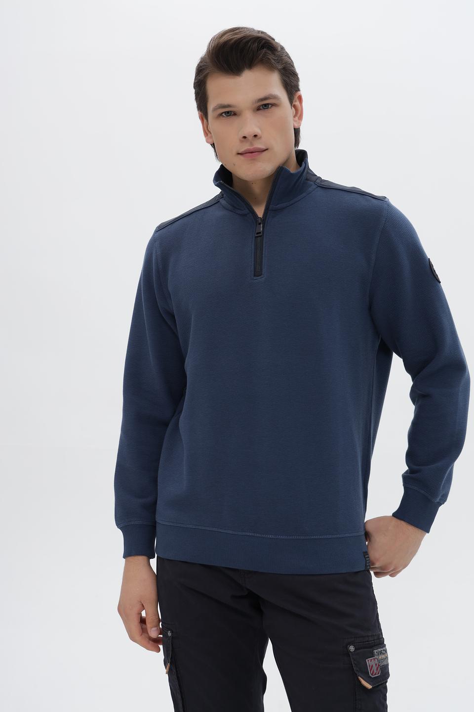 Джемпер Casa Moda с молнией синий