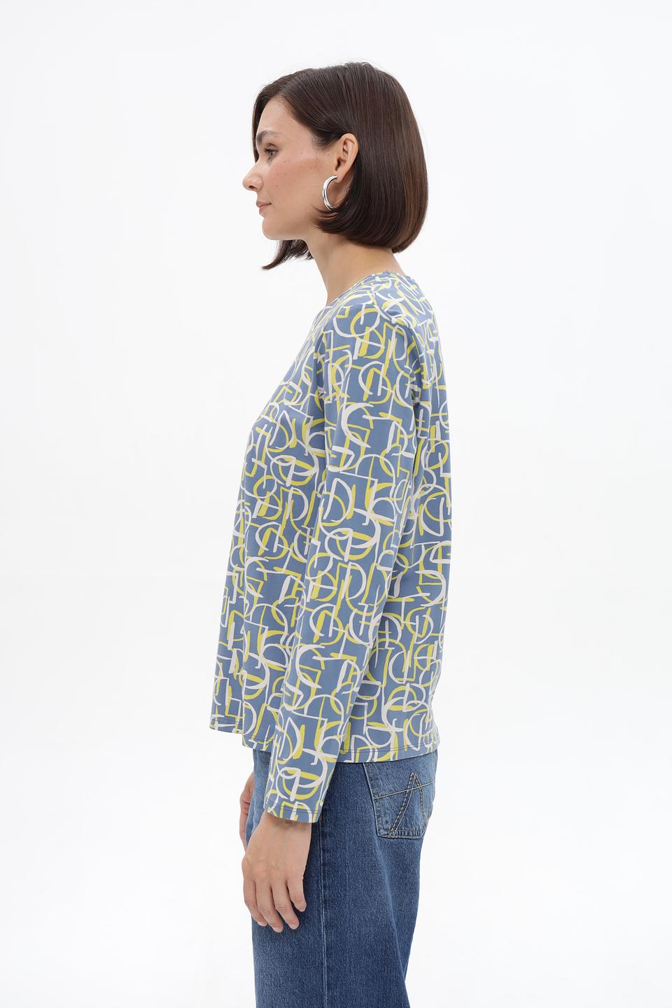 Блуза Lebek с геометричным принтом