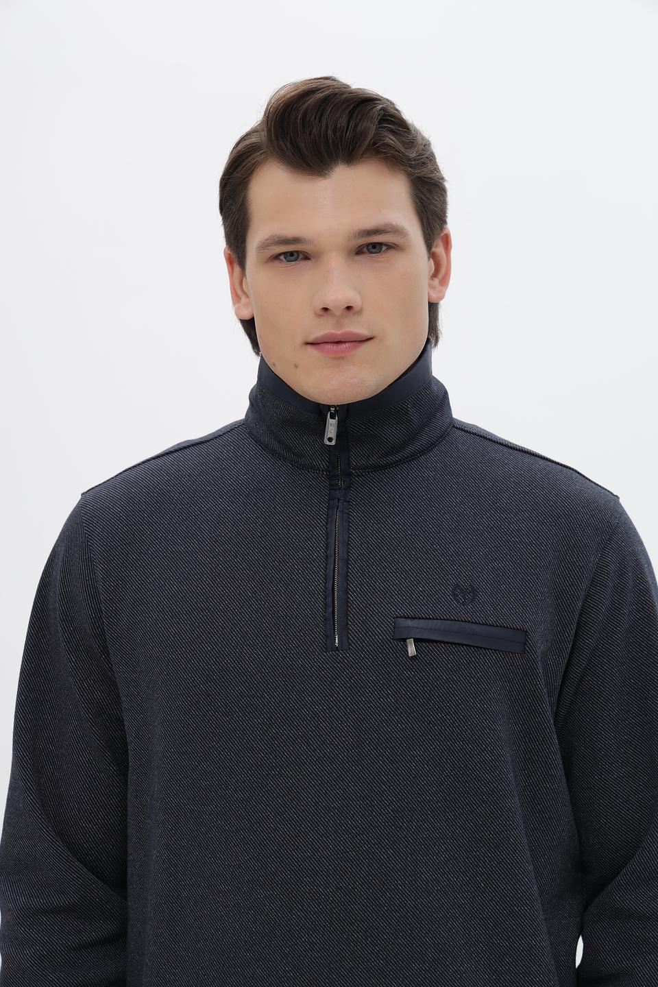 Джемпер Monte Carlo с молнией серый