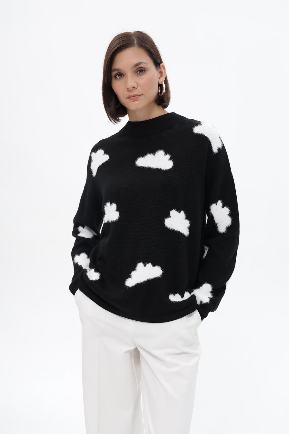 Пуловер UNQ с облаками