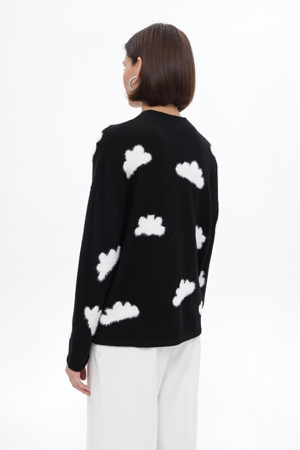 Пуловер UNQ с облаками