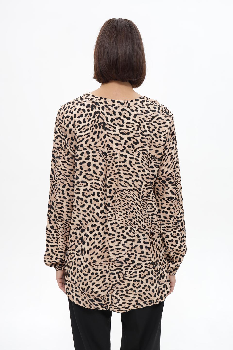 Блузка Lecomte с леопардовым принтом