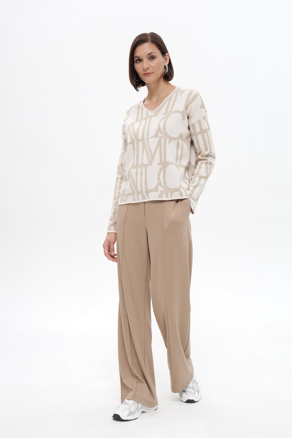 Брюки Lecomte клёш бежевые