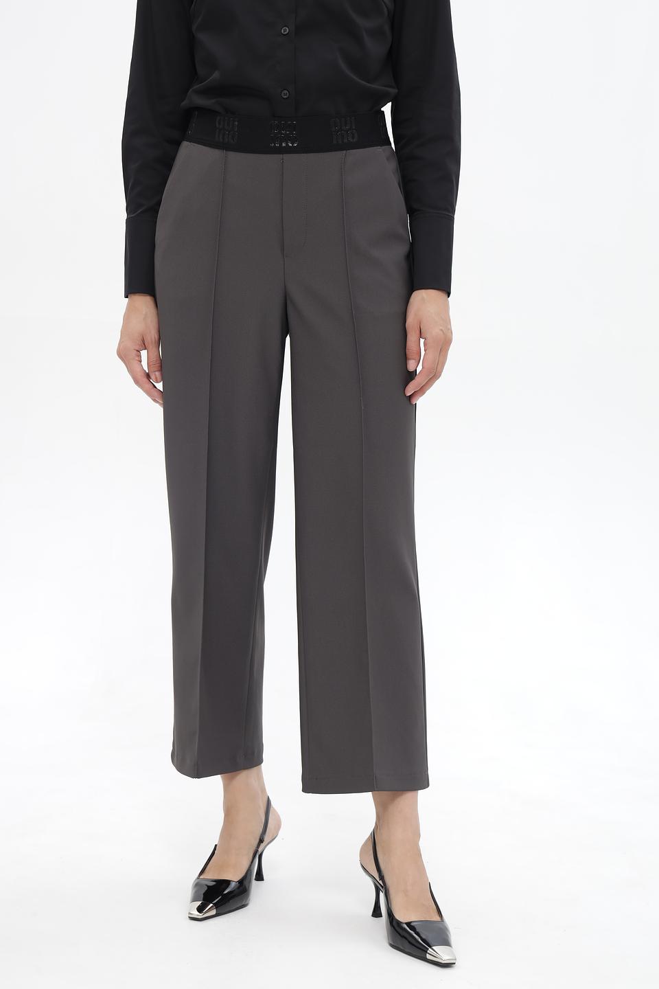 Брюки клёш Oui графит