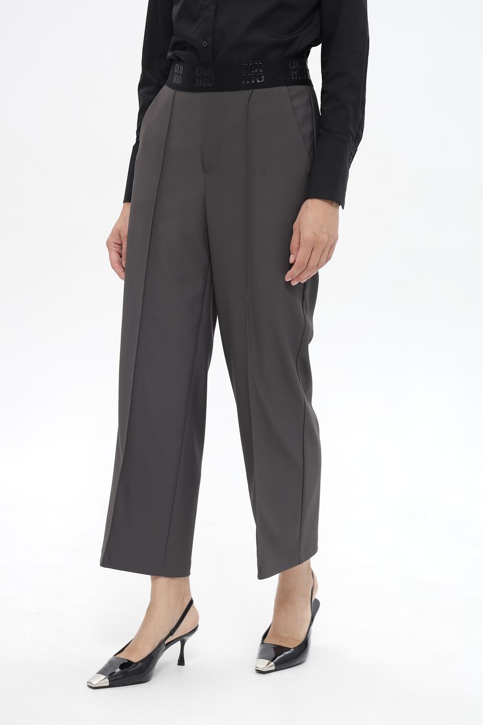 Брюки клёш Oui графит