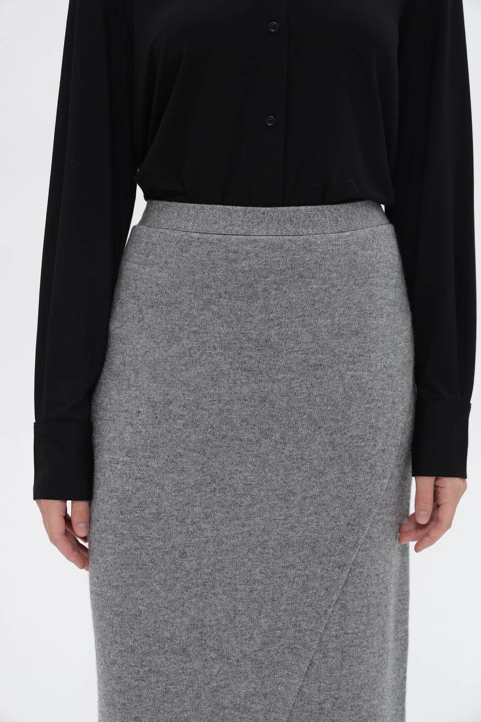 Юбка Oui серая с запахом