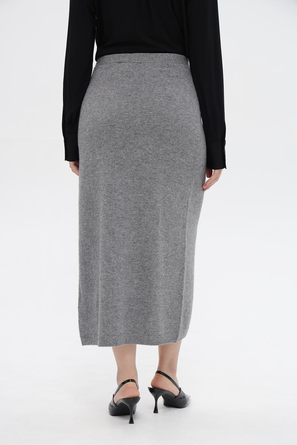 Юбка Oui серая с запахом