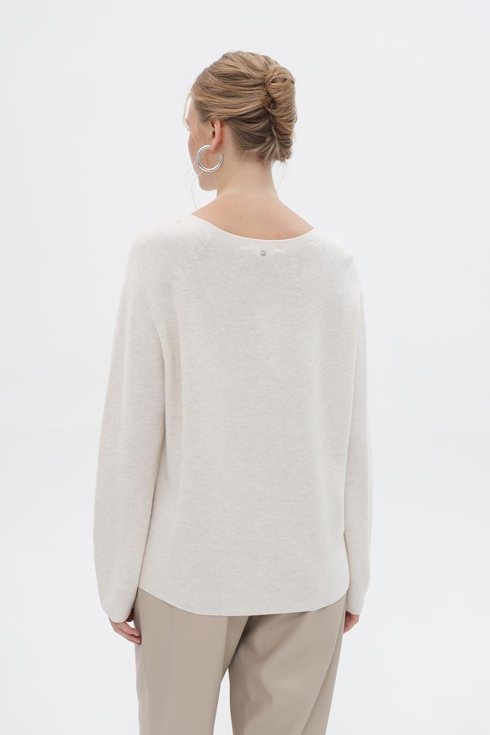 Пуловер Oui бежевый