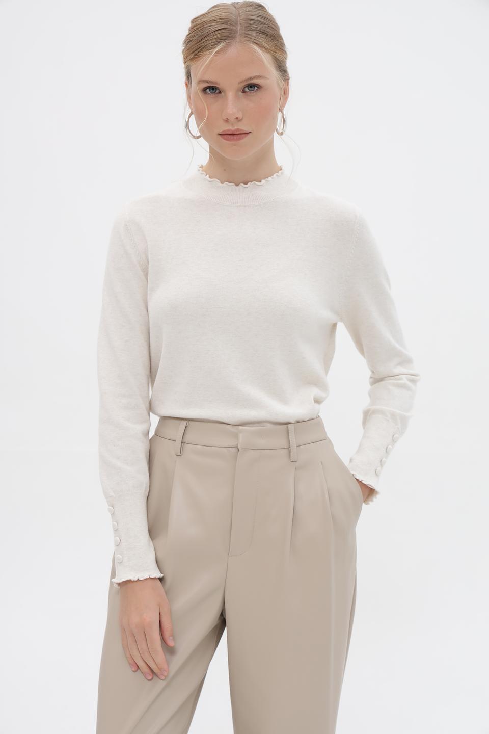 Пуловер Oui с воланами