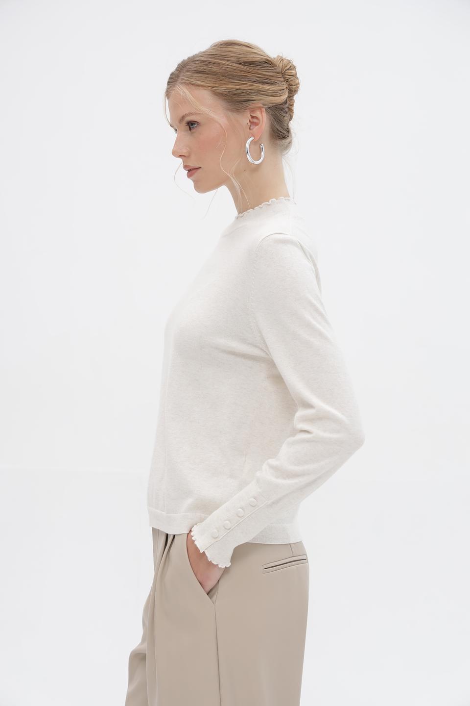 Пуловер Oui с воланами