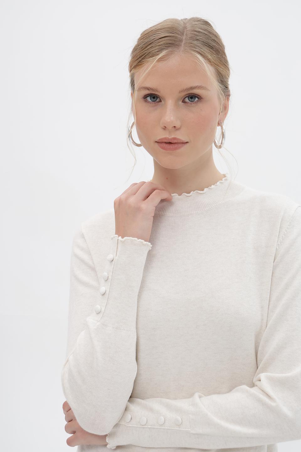 Пуловер Oui с воланами