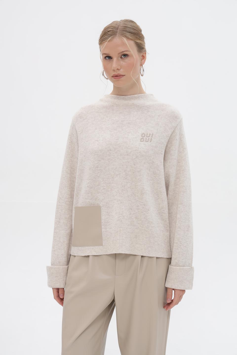 Пуловер Oui с вышивкой