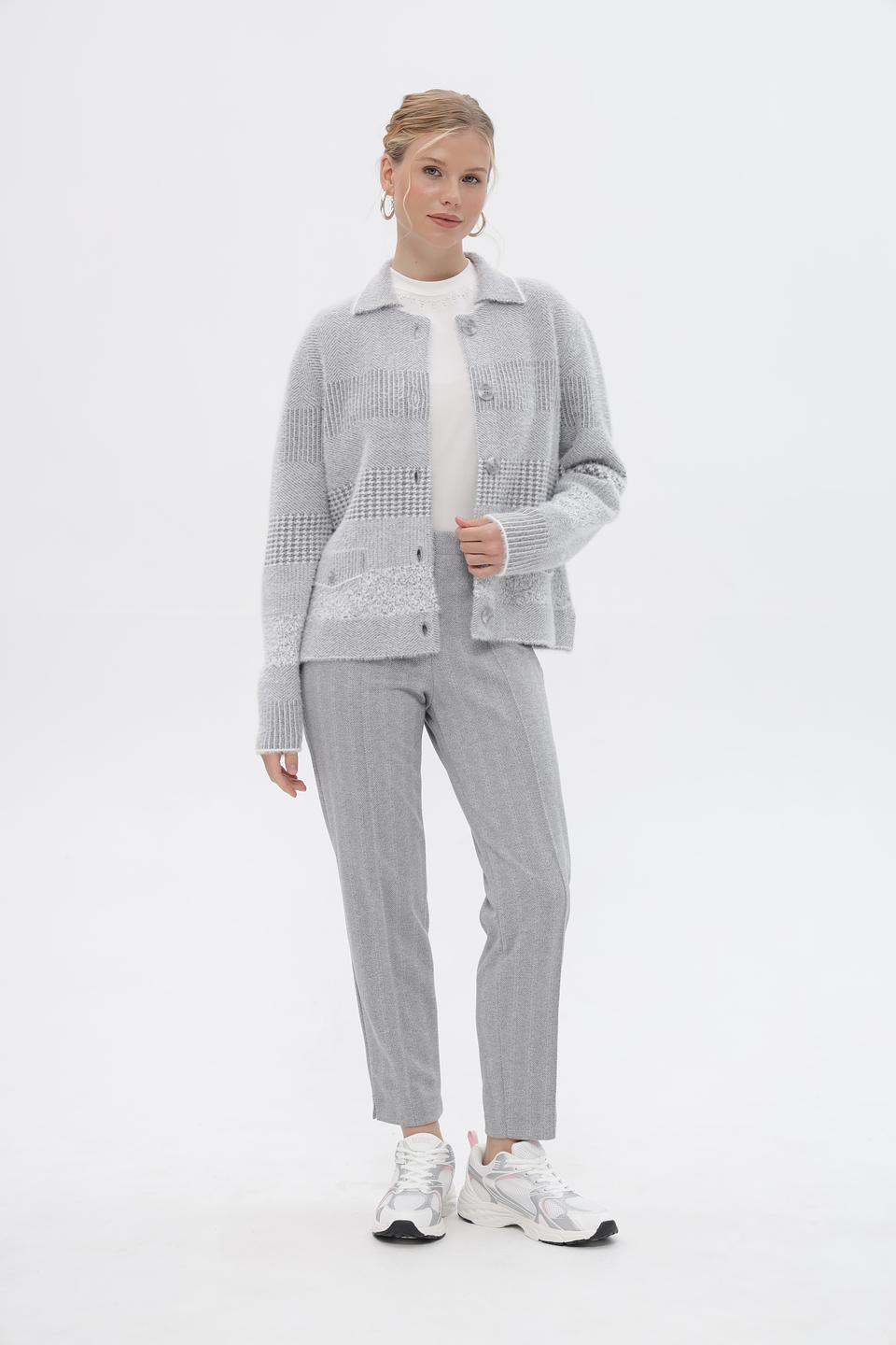 Брюки Bianca в клетку серые