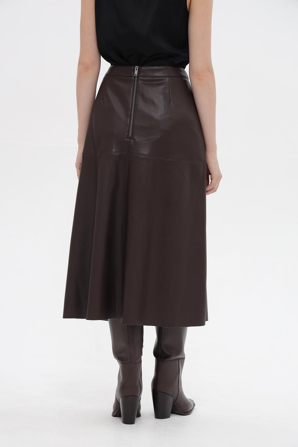 Юбка из экокожи Betty Barclay коричневая