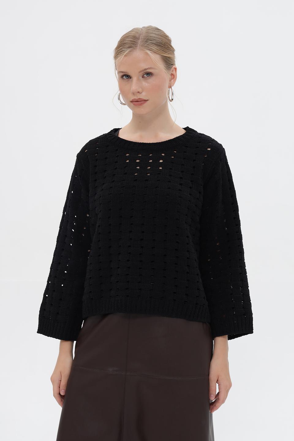 Пуловер Monari с ажурной вязкой