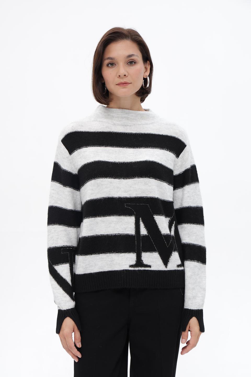 Пуловер Monari в полоску