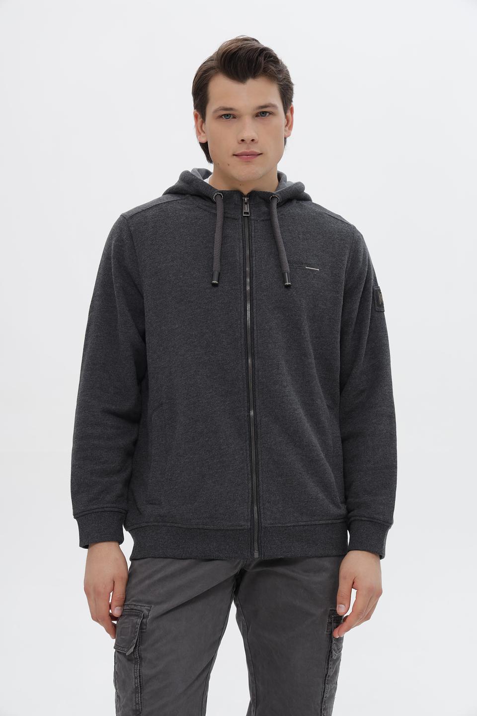 Кардиган Casa Moda на молнии серый