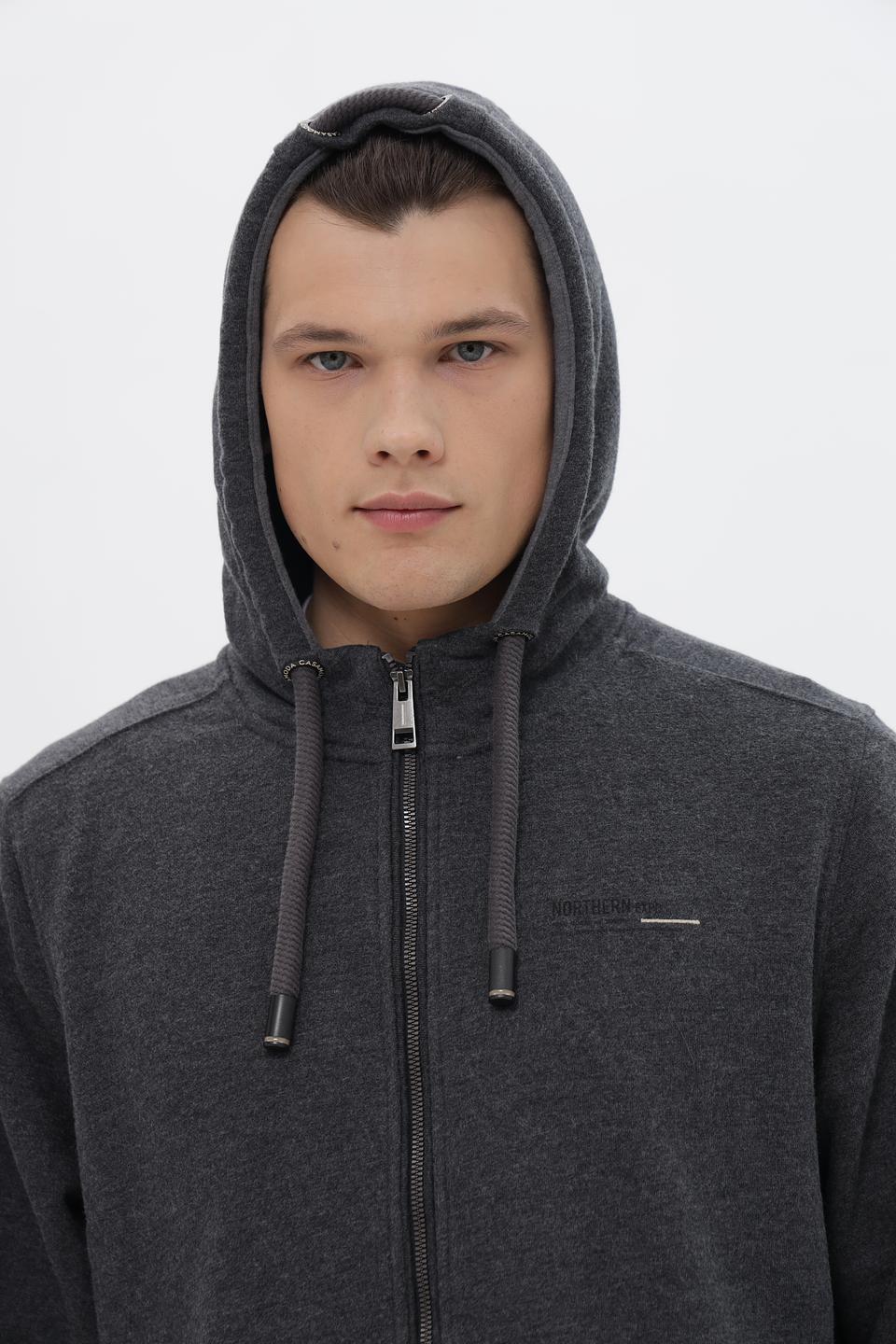 Кардиган Casa Moda на молнии серый