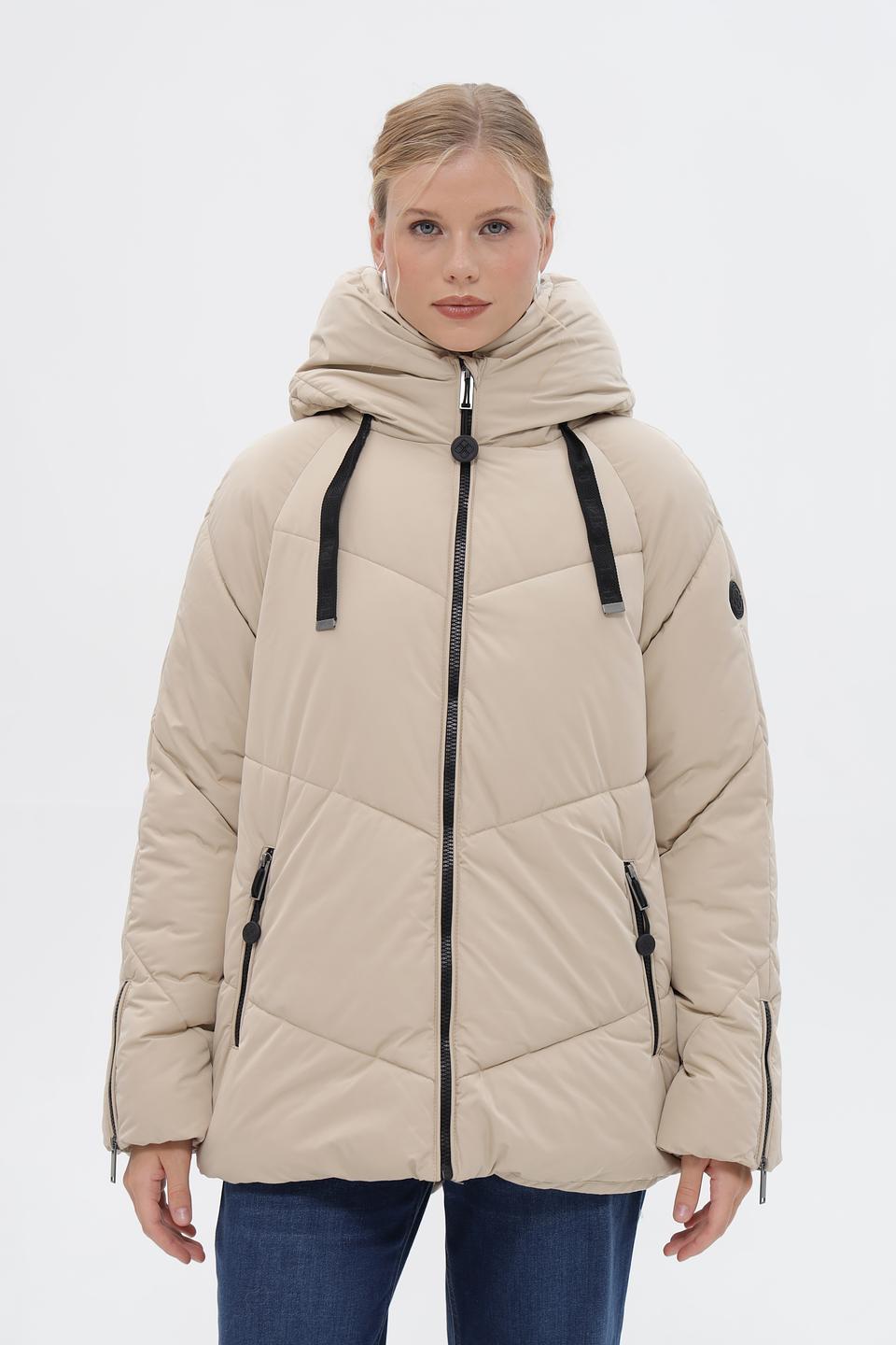 Куртка District стеганая бежевая