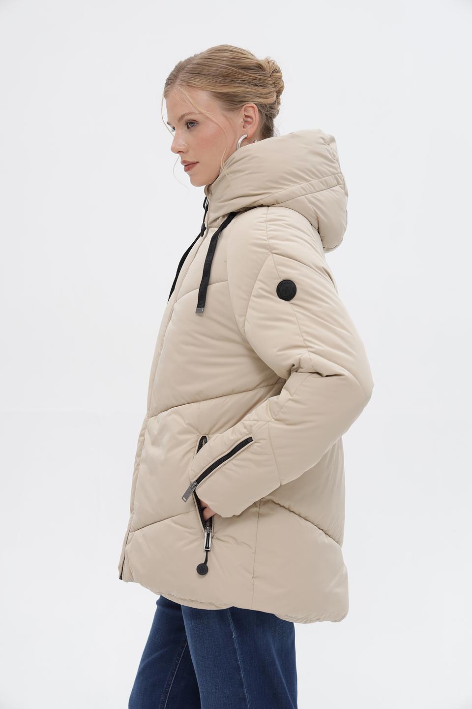 Куртка District стеганая бежевая
