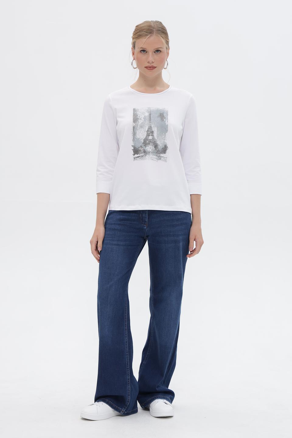 Лонгслив Bianca с Эйфелевой башней