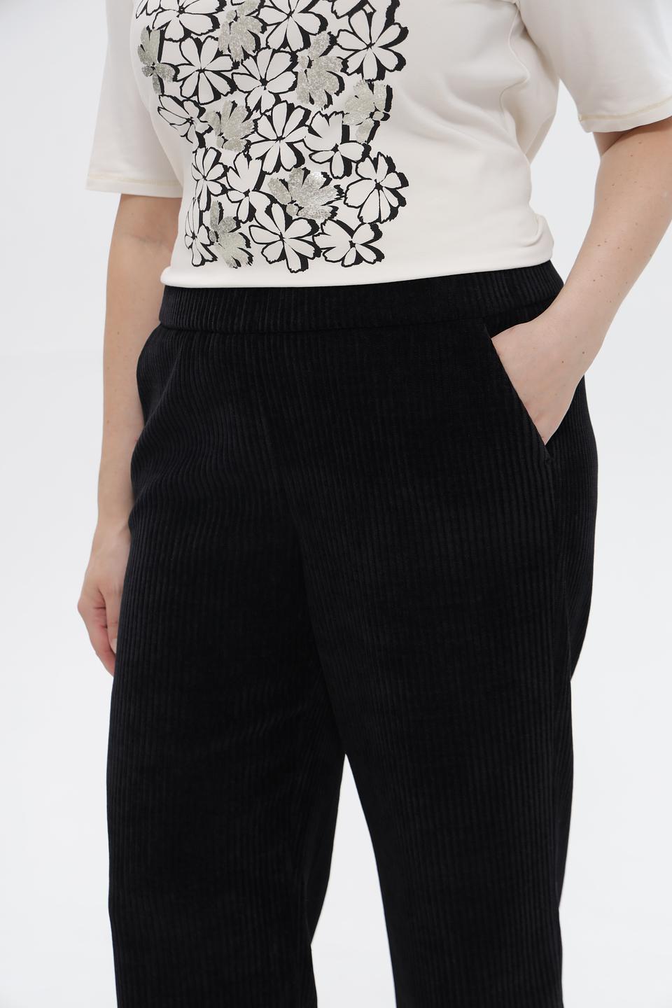 Брюки Frank Walder черные вельветовые