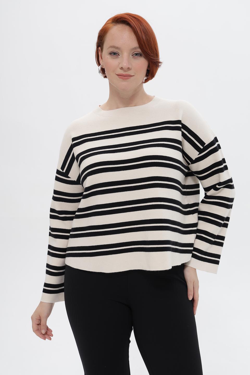 Пуловер Lecomte в полоску