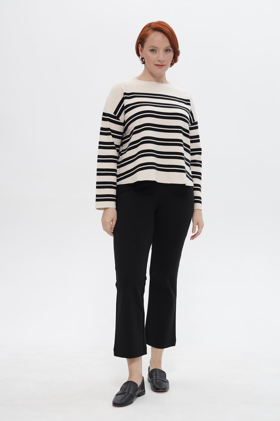 Пуловер Lecomte в полоску