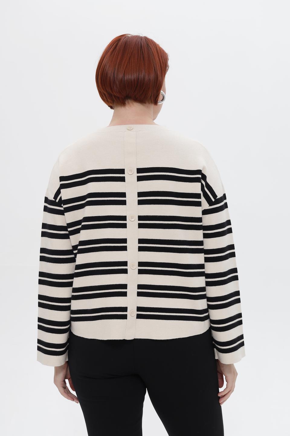 Пуловер Lecomte в полоску